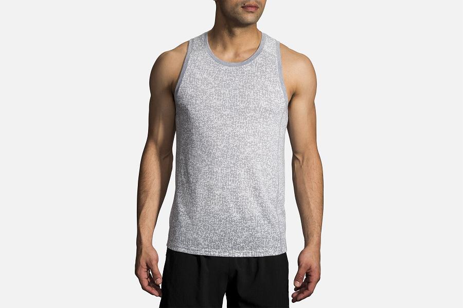 Brooks Distance Men T-Shirts & Running Tank White AKF798651